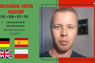 be your multilingual virtual assistant in german, english, spanish or polish