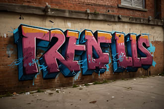 create graffiti street art pop art of any picture