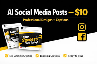 create ai social media posts with engaging captions for instagram and facebook