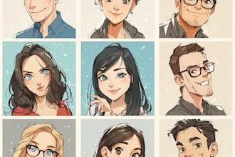 illustrate a romantic family couple portrait