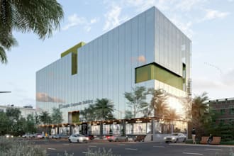 reconstruction villa exterior, architectural video presentation,tilt up building