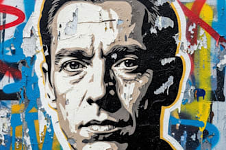 do a custom graffiti stencil of your photo or logo