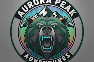 fierce  friendly bear logo design