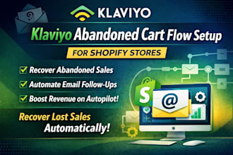 klaviyo abandoned cart flow setup for shopify stores