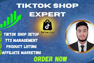 setup tiktok shop, tiktok affiliate and tiktok shop marketing