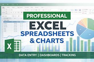 create excel spreadsheets, dashboards, and charts