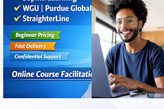 expertly facilitate sophia learning, straighter line purdue global  wgu courses