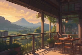 draw background art illustration for vtuber anime style