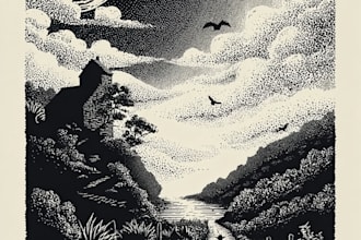 create awesome linocut illustration for your brand