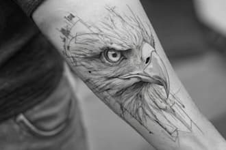 high end linework tattoo design for you