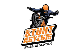 make your motorcycle or rider pics into cool cartoon logo design