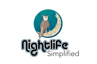make professional powerful logo for nightlife simplified