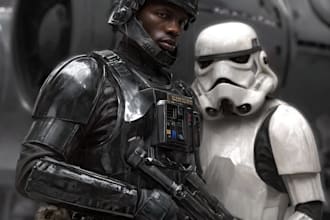 create star wars and sci fi illustration