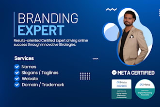 do website and social media after business name and brand name