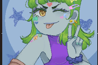 haré en pixelart tus ideas y personajes