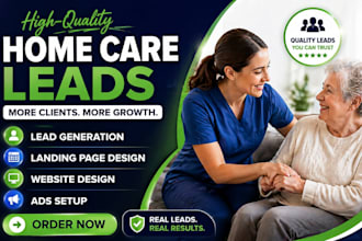 generate home care leads home care logo elderly care leads home care website