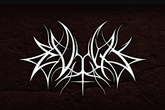 draw death metal, black, brutal death metal logo