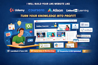 create a full online course lms platform using learndash or tutor lms