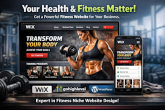 design an attractive fitness gym website