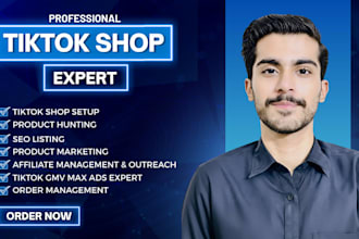 setup 30k ROI tiktok shop, manage tiktok dropshipping and tiktok affiliate