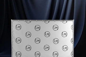 design step and repeat or backdrop banners from your logo