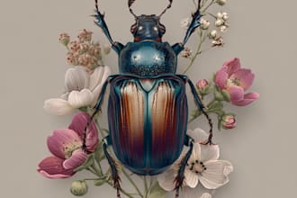 do realistic insect illustrations