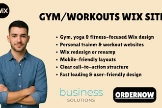 gym yoga or fitness wix website design personal trainer workout website redesign