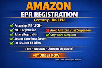 do epr registration for amazon sellers in germany UK eu packaging weee batttery