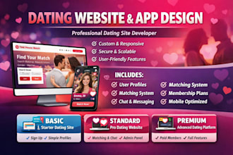 be your custom dating site developer and design modern dating app website