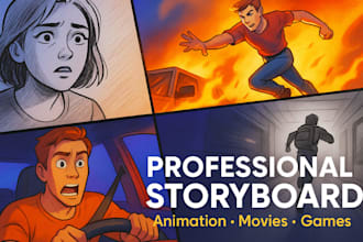 professional storyboard for animation, movies and games