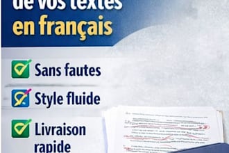 je vais relire et corriger vos textes professionnelles