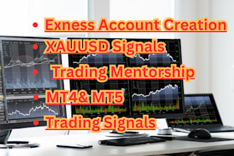 help you to create exness account  and xauusd signals