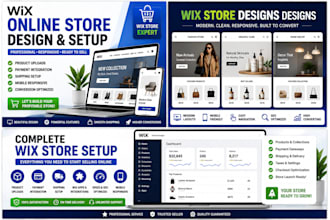 design a professional wix online store with payment and shipping setup