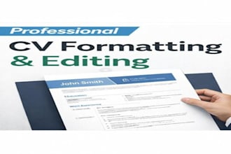 professionally format and edit your CV or resume for job application