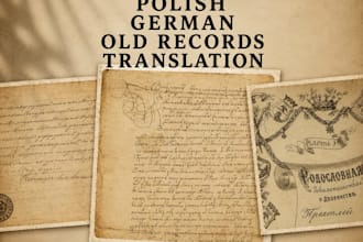 do your old polish, german, and russian document transcript and translation