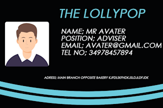 design professional business card, student card, menu and wedding card