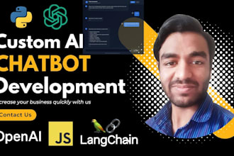 develop custom ai website, ai chatbot, ai software for you