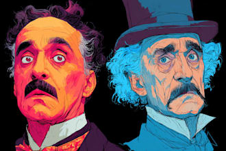 draw the best portrait in halloween or tim burton style