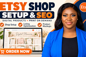 setup etsy shop, etsy digital products etsy seo etsy digital product design etsy