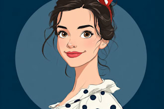 cartoon portrait in disney style