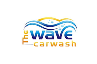 create a wave wash logo for affordable express car wash