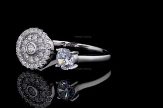 make 3d diamond statement ring,luxury jewelry pearls,vintage inspired,rhino mod