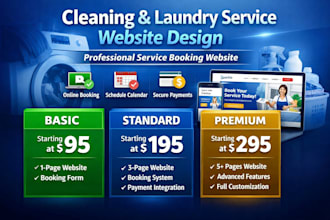 design a service booking website for laundry or cleaning services