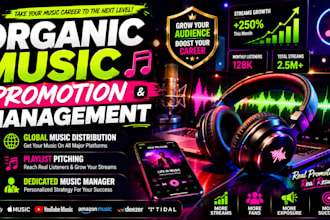 be your music manager for music promotion and global distribution