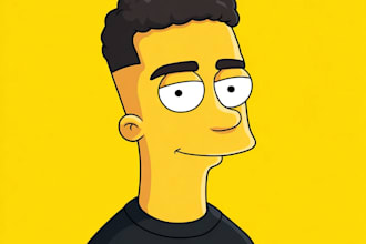 draw you as a yellow cartoon simpsons style