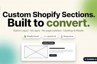 develope a shopify section in your shopify theme