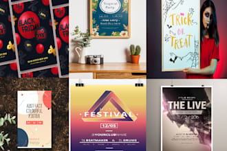 creat premium poster design minimalist creative layout