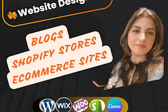 design blogs, ecommerce sites, and shopify stores with wordpress and wix