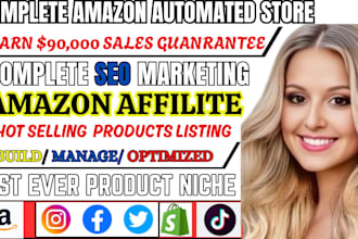 setup automated amazon affiliate store with pinterest marketing and SEO