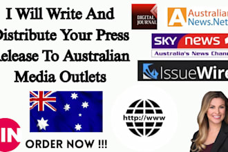 write and distribute your press release to australian media outlets